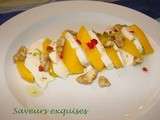 Carpaccio mangue et mozzarella