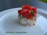 Tartare de tomates aux rillettes de thon