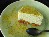 Cheesecake au thé matcha, citron et spéculoos
