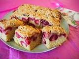 Gâteau polonais aux cerises et au streussel