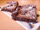 Brownies au café et perles de chocolat craquantes