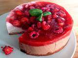 Cheesecake aux framboises et citron vert