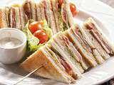 Club sandwich au jambon de Parme et houmous