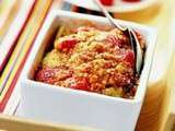 Crumble aux fraises et rhubarbe