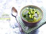 Petite soupe  détox  glacée { avocat, concombre, spiruline & citron vert }