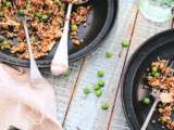 Taboulé printanier au quinoa (petits pois, chou rave, tomates confites, menthe & citron)