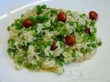 Risotto aux petits-pois et noisettes