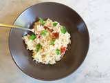 Risotto fenouil, tomate, poivron