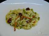 Risotto petits pois, chanterelles