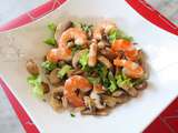 Salade aux champignons de paris et crevettes