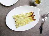 Asperges rôties avec vinaigrette moutarde-aneth