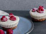 Mini-cheesecakes speculoos et framboise (vegan)