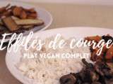 Plat complet avec des effilés de courge (vegan)