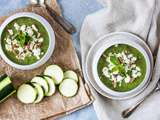 Soupe froide aux courgettes et à la menthe (vegan)