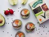 Verrines houmous de lentilles et crudités (vegan)