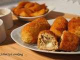 Croquettes de poulet au fromage fondu