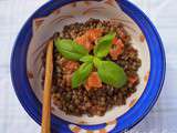 Salade de lentilles vertes à la truite fumée