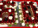 Number cake aux fruits rouges