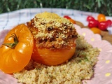 Tomates farcies au boeuf et quinoa