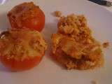 Tomates farcies semoule et oeuf