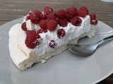 Pavlova aux framboises du jardin