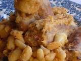 Cassoulet au confit de canard, travers de porc et saucisse