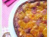 Clafoutis à l'ananas frais et aux framboises