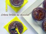 Crème brûlée au chocolat pour  on craque pour le chocolat 