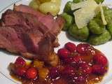 Magret de canard sauce au miel et cranberries pour se faire plaisir pour la Saint-Valentin