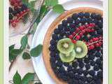 Tarte aux mûres sur sablé Breton