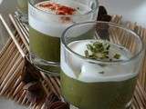 Verrine de haricots verts frais