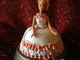 Gateau Barbie.recette de gateau barbie facile.pate a sucre