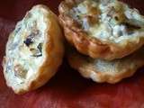 Minis quiches oignons,pommes de terre,thon