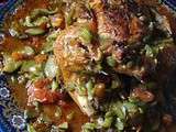 Poulet roti a l'ail et ses légumes au four express a ma façon.Recette express de poulet roti au four