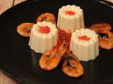 Crevettes flambées et panna cotta au Baileys