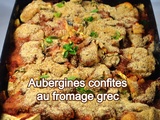 Aubergines confites au fromage grec