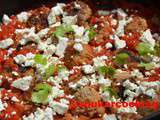 Boulettes d'agneau à la feta et à la coriandre, sauce tomate