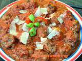 Boulettes de bœuf au parmesan, basilic et tomates confites