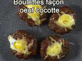 Boulettes façon œuf cocotte