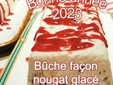 Bûche façon nougat glacé