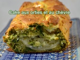 Cake aux orties et au chèvre