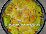 Chou-doux farci au haddock