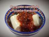 Compotée caramélisée rhubarbe-framboise