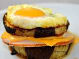 Croque madame d'aubergines