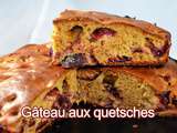 Gâteau aux quetsches sans beurre et sans sucre raffiné