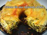 Gâteau filo aux épinards et feta