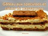 Gâteau sans cuisson, aux spéculoos et crème mascarpone