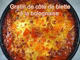 Gratin de côtes de blettes à la bolognaise