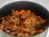 Jarret de veau au cumin et carottes au citron confit