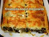 Kreatopita, bœuf et épinards